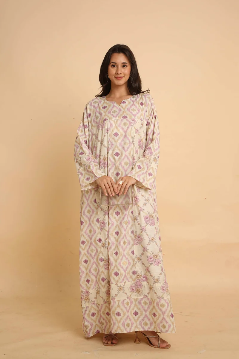 HANA & SARA Flowy Arabic Jalabiya for Daily Wear and Cultural Events